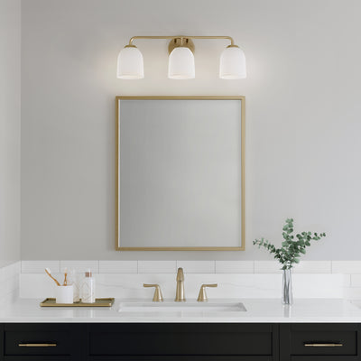 22.75'' Norah Vintage Brass 3 Light Bath Vanity