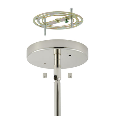 Florian 44-inch 8-light Polished Nickel and Clear Glass Chandelier