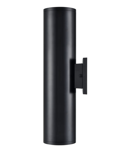 18-inch Vegas Powder Coated Black 2-Light Outdoor Wall Sconce