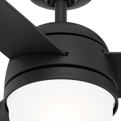 48 inch Midtown Matte Black Ceiling Fan with LED Light Kit and Handheld Remote