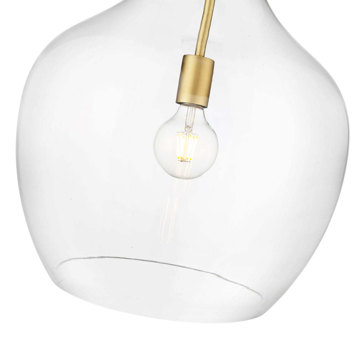 22'' Lamara Vintage Brass 1 Light Pendant