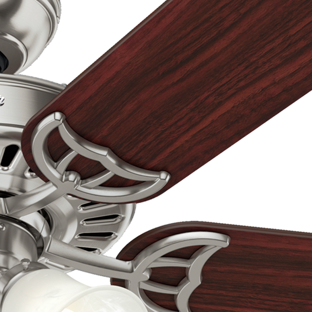 52 inch Studio Series Brushed Nickel Ceiling Fan with LED Light Kit and Pull Chain