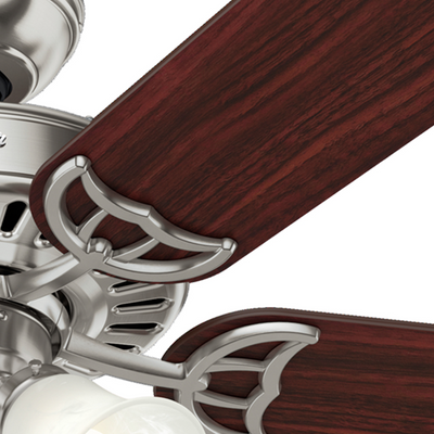 52 inch Studio Series Brushed Nickel Ceiling Fan with LED Light Kit and Pull Chain