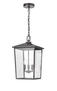19.75'' Fetterton Powder Coated Bronze 3 Light Hanging Lantern