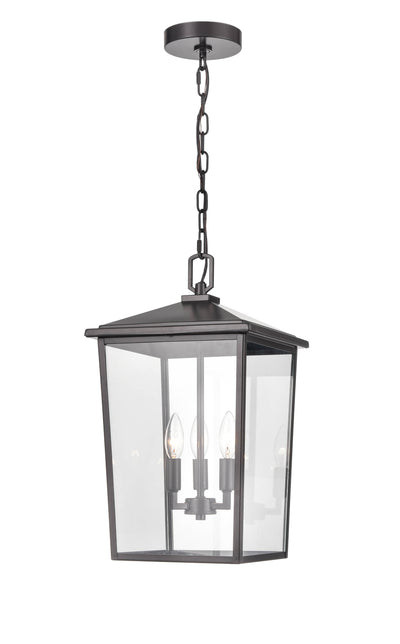 19.75'' Fetterton Powder Coated Bronze 3 Light Hanging Lantern