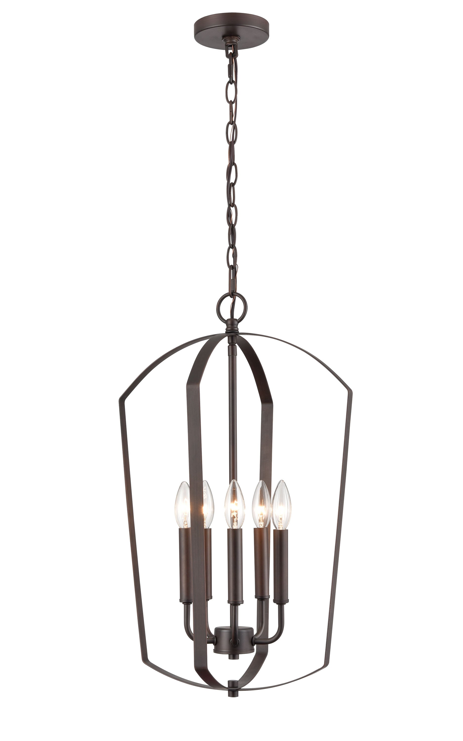 24'' Ivey Lake Rubbed Bronze 5 Light Pendant