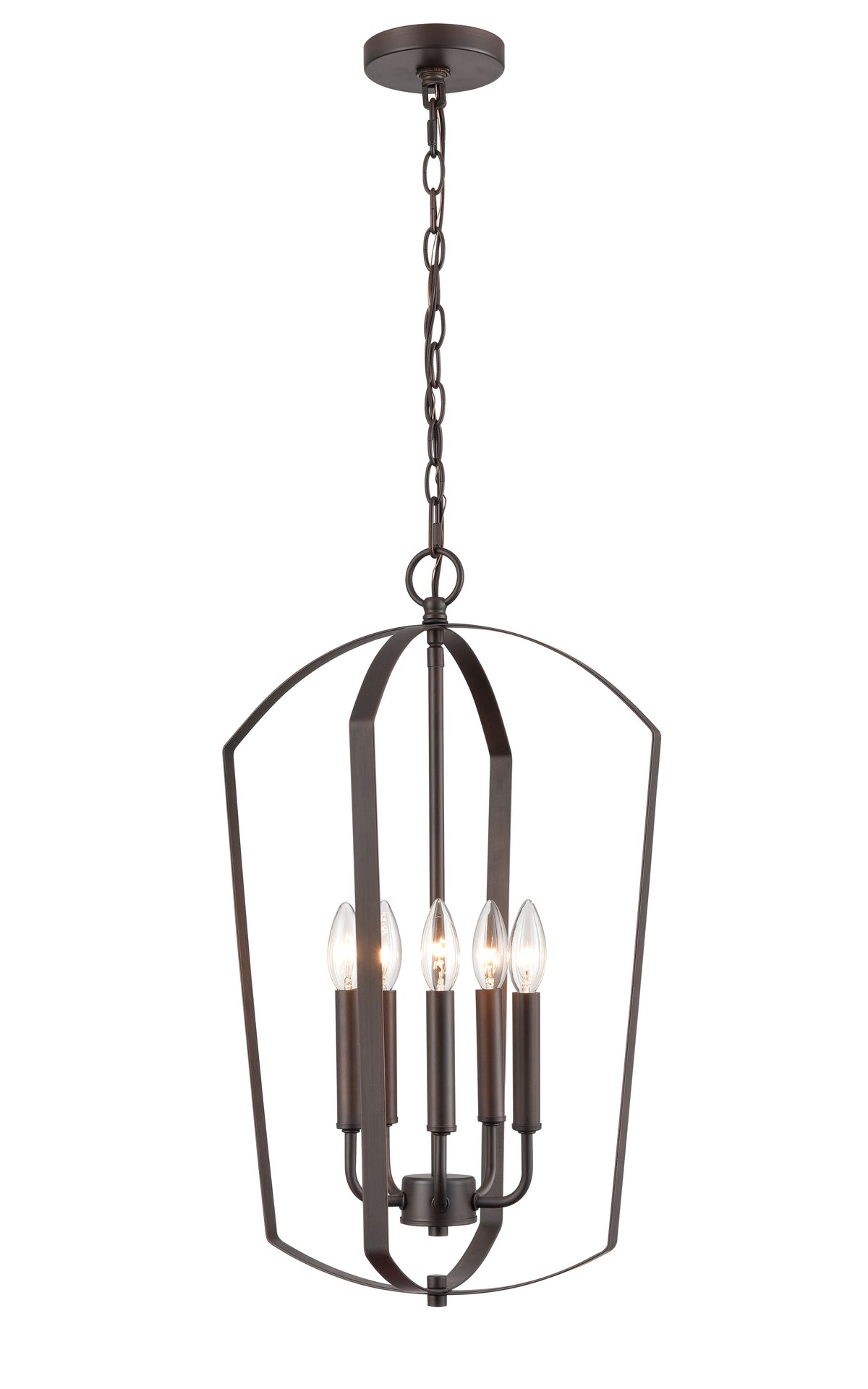 24'' Ivey Lake Rubbed Bronze 5 Light Pendant