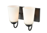 10'' Ivey Lake Matte Black 2 Light Bath Vanity