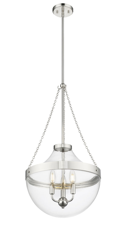 29.5'' Clarra Polished Nickel 3 Light Pendant