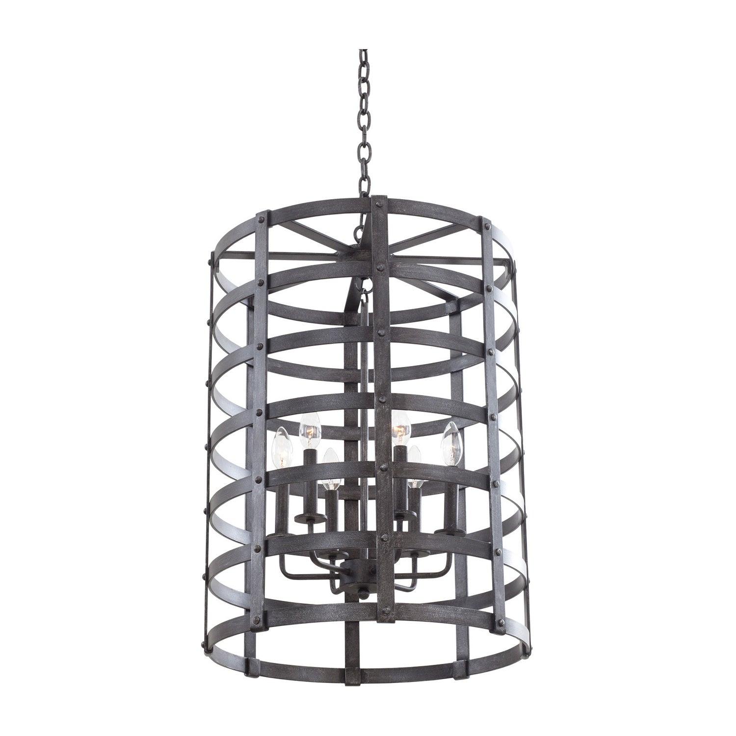 29'' Townsend 6 Light Vintage Iron Pendant