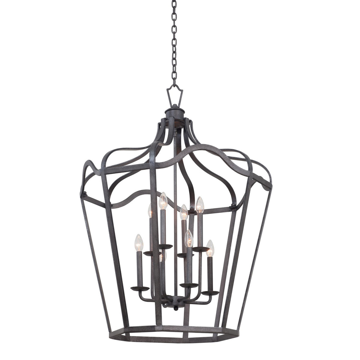 43'' Livingston 6 Light Charcoal Chandelier