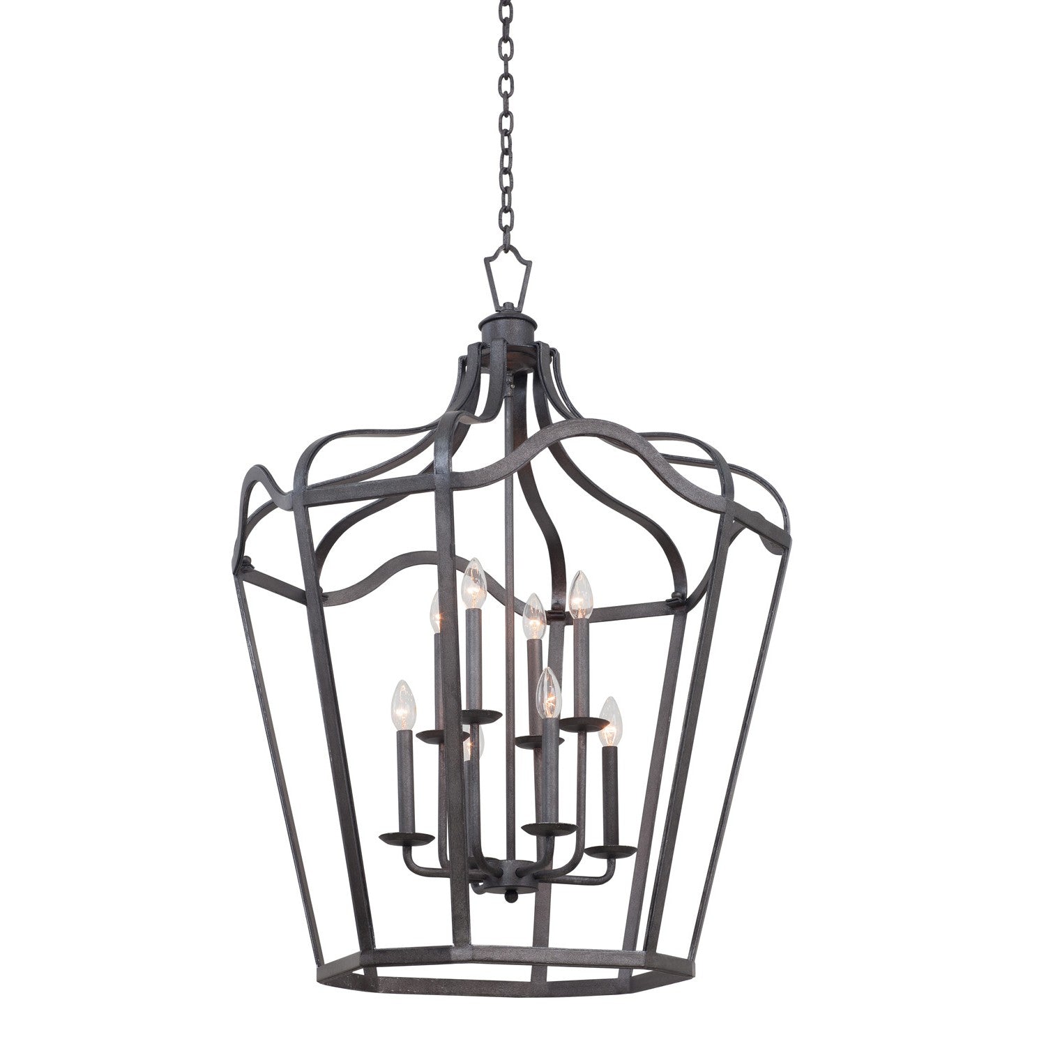 43'' Livingston 6 Light Charcoal Chandelier