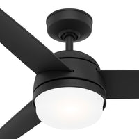 48 inch Midtown Matte Black Ceiling Fan with LED Light Kit and Handheld Remote