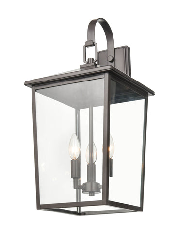 11'' Fetterton Powder Coated Bronze 3 Light Wall Sconce