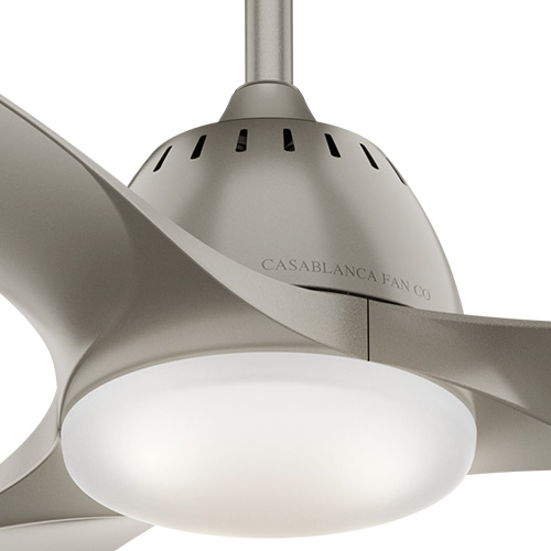 Casablanca 52 inch Wisp Painted Pewter Ceiling Fan with LED Light Kit and Handheld Remote