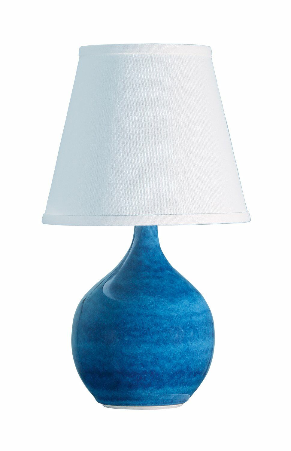 13.5-inch Scatchard Blue Gloss Accent Table Lamp