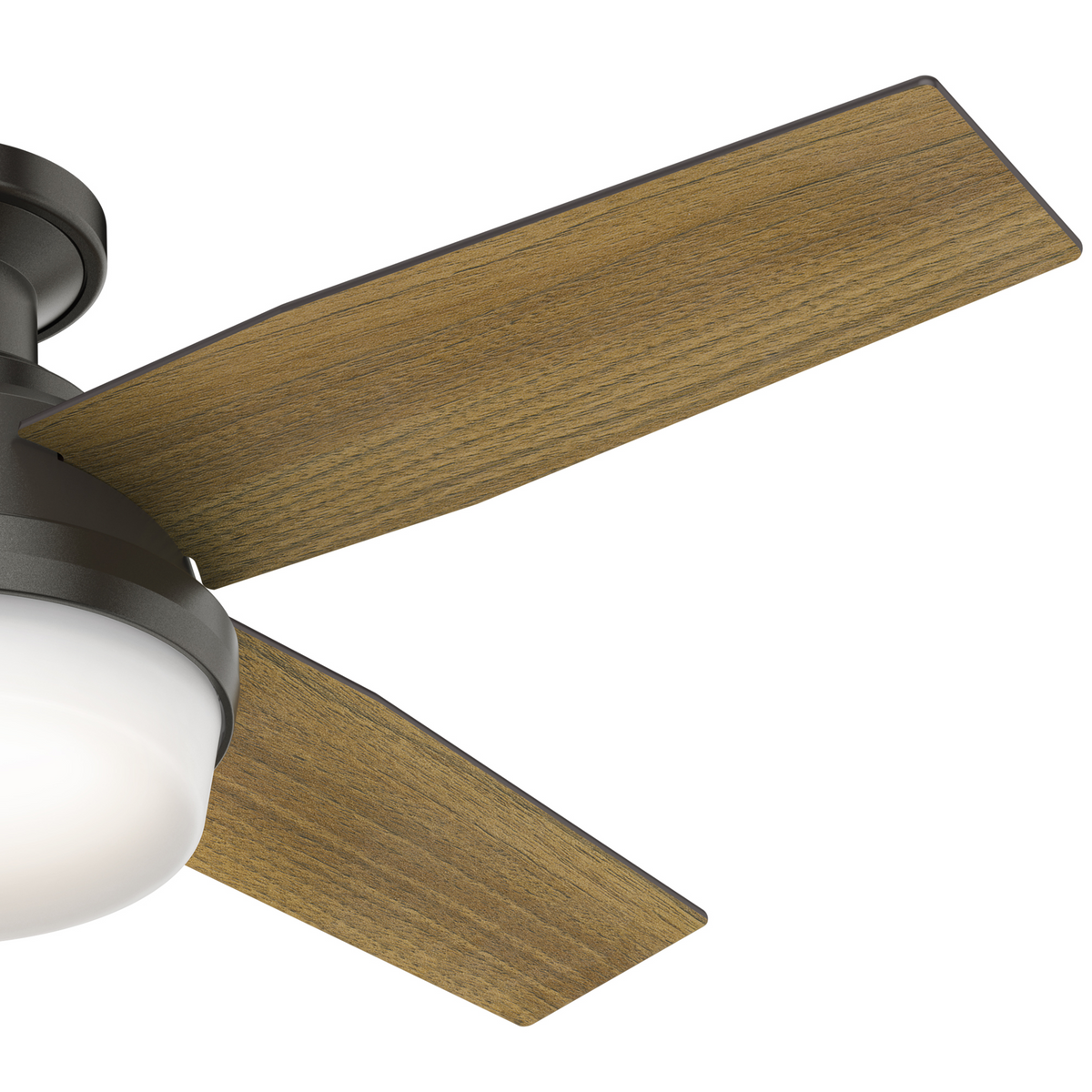 44 inch Dempsey Noble Bronze Low Profile Ceiling Fan with LED Light Kit and Handheld Remote