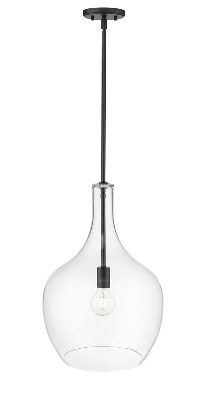 22'' Lamara Matte Black 1 Light Pendant