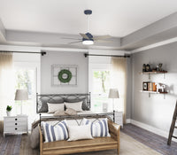 44 inch Pacer Indigo Blue Ceiling Fan with LED Light Kit and Handheld Remote
