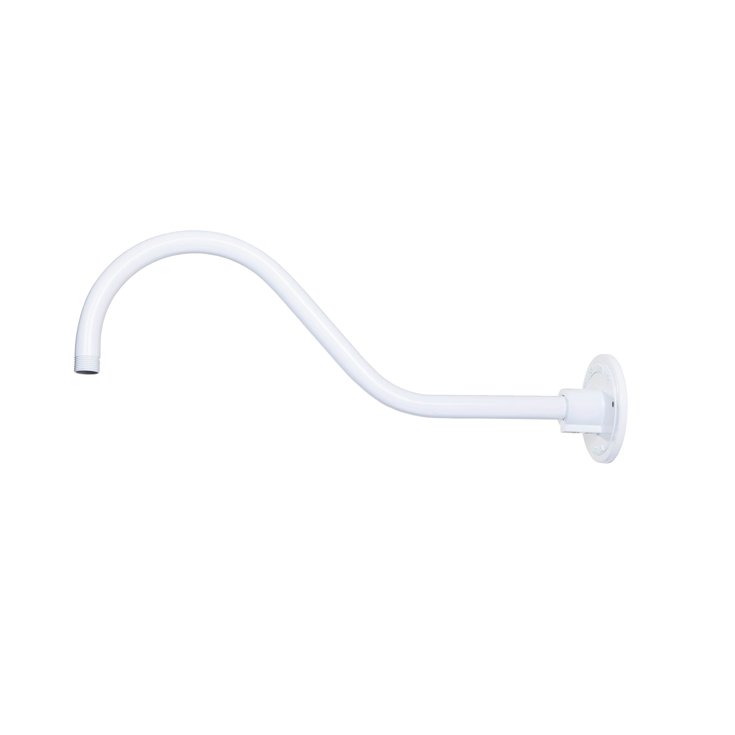 9.5-inch R Series White Gooseneck Arm with Metal Shade