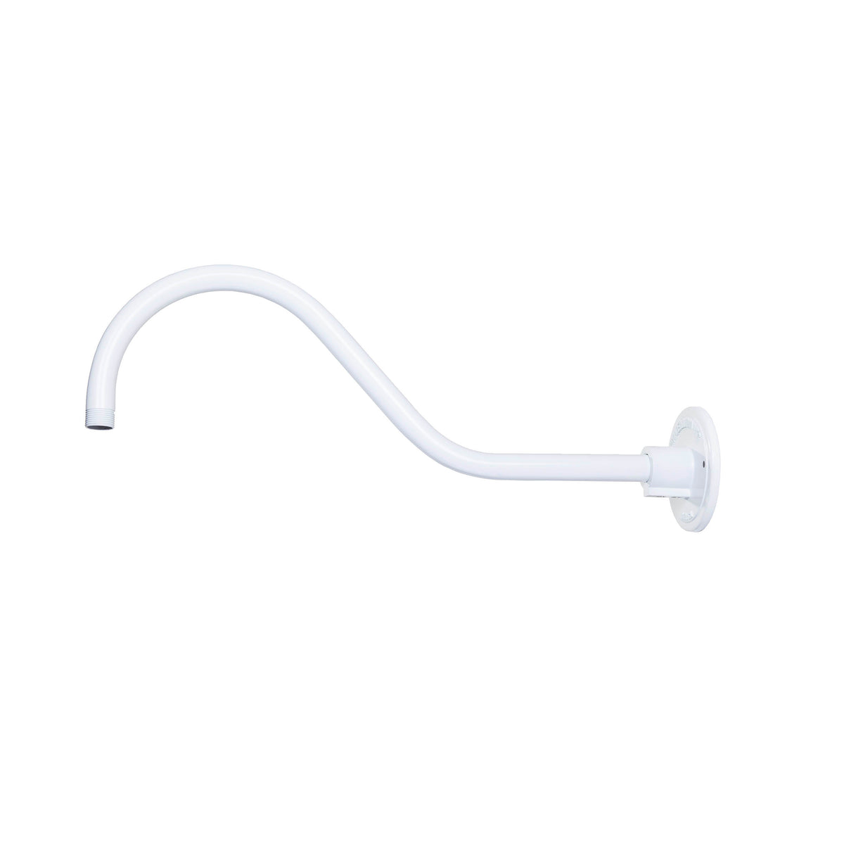 9.5-inch R Series White Gooseneck Arm with Metal Shade