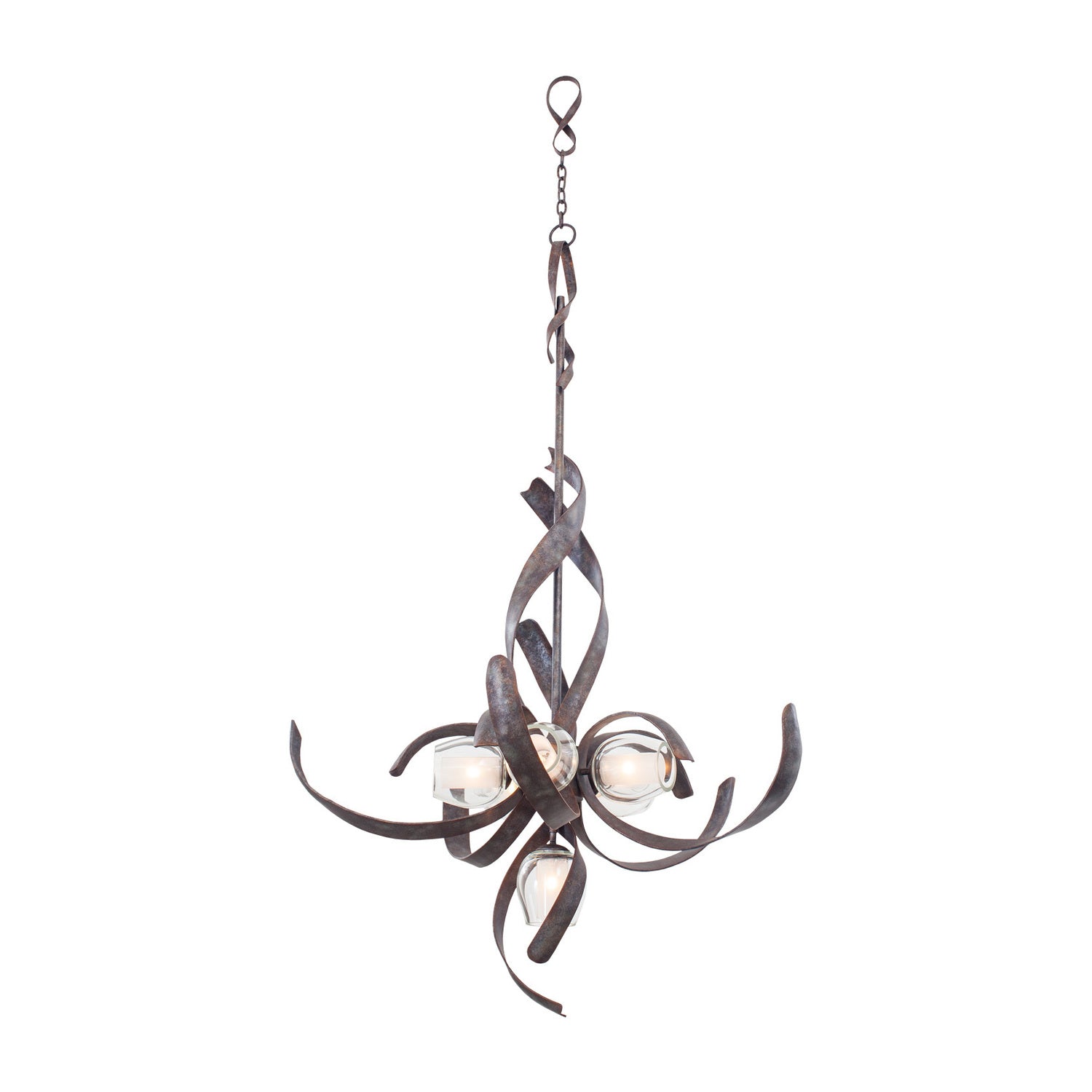 66'' Solana 6 Light Oxidized Copper Tiered Chandelier
