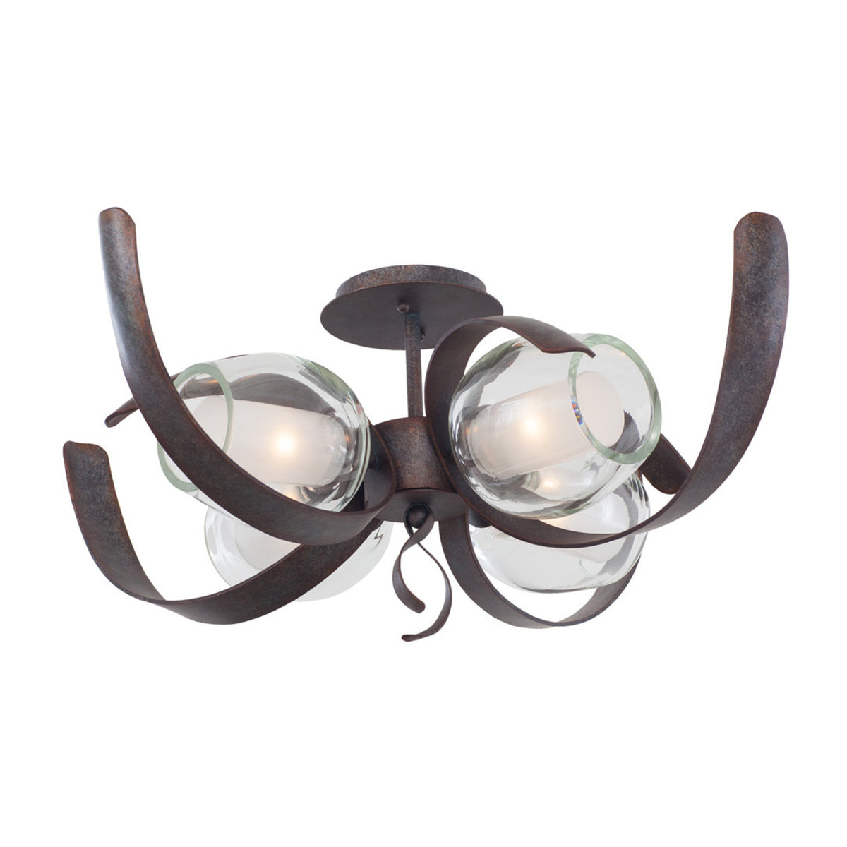 12'' Solana 4 Light Oxidized Copper Semi-Flush Mount