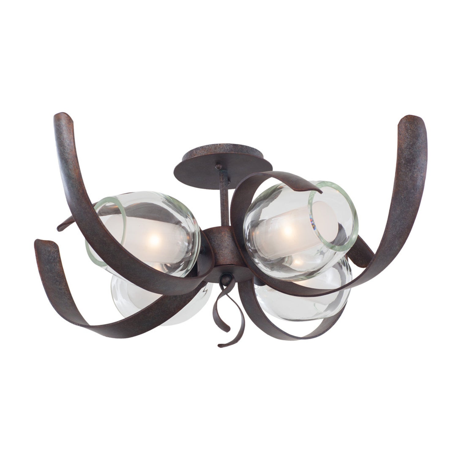 12'' Solana 4 Light Oxidized Copper Semi-Flush Mount