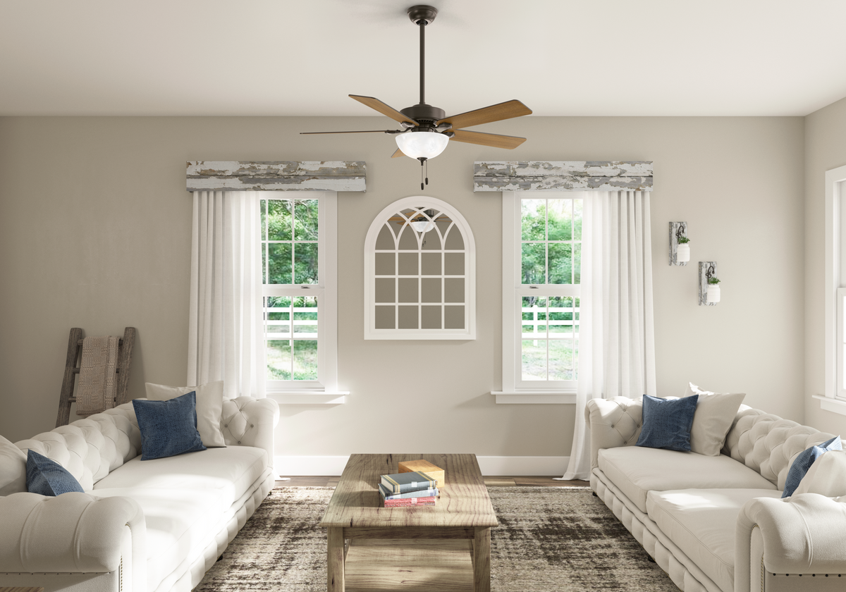 52 inch Swanson New Bronze Ceiling Fan with LED Light Kit and Pull Chain