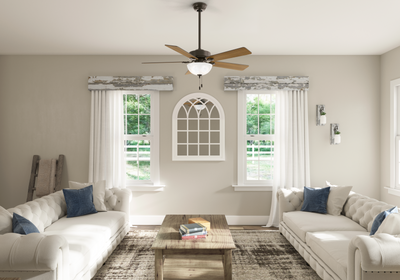 52 inch Swanson New Bronze Ceiling Fan with LED Light Kit and Pull Chain
