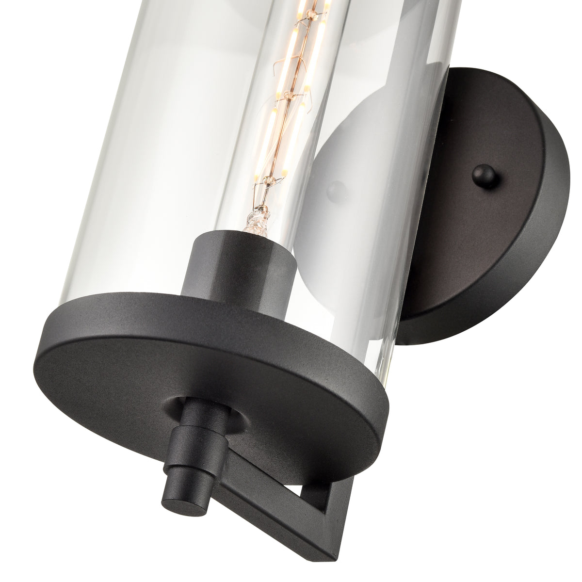 14-inch Beckham Textured Black 1-Light Outdoor Wall Sconce