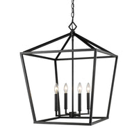30'' Corona Matte Black 4 Light Pendant