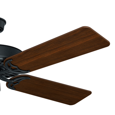 52 inch Original Matte Black Damp Rated Ceiling Fan