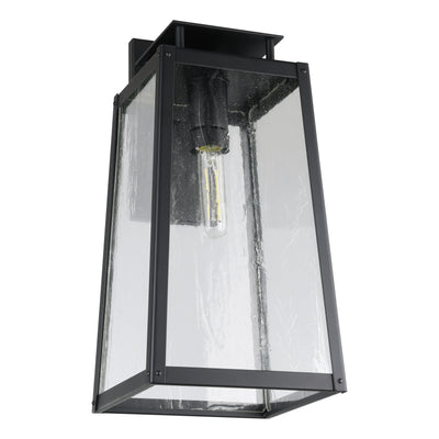 Salford 19-inch 1-light Matte Black Exterior Wall Sconce with Clear Antique Glass