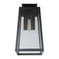 Salford 19-inch 1-light Matte Black Exterior Wall Sconce with Clear Antique Glass