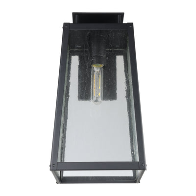 Salford 19-inch 1-light Matte Black Exterior Wall Sconce with Clear Antique Glass