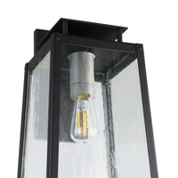 Salford 19-inch 1-light Matte Black Exterior Wall Sconce with Clear Antique Glass