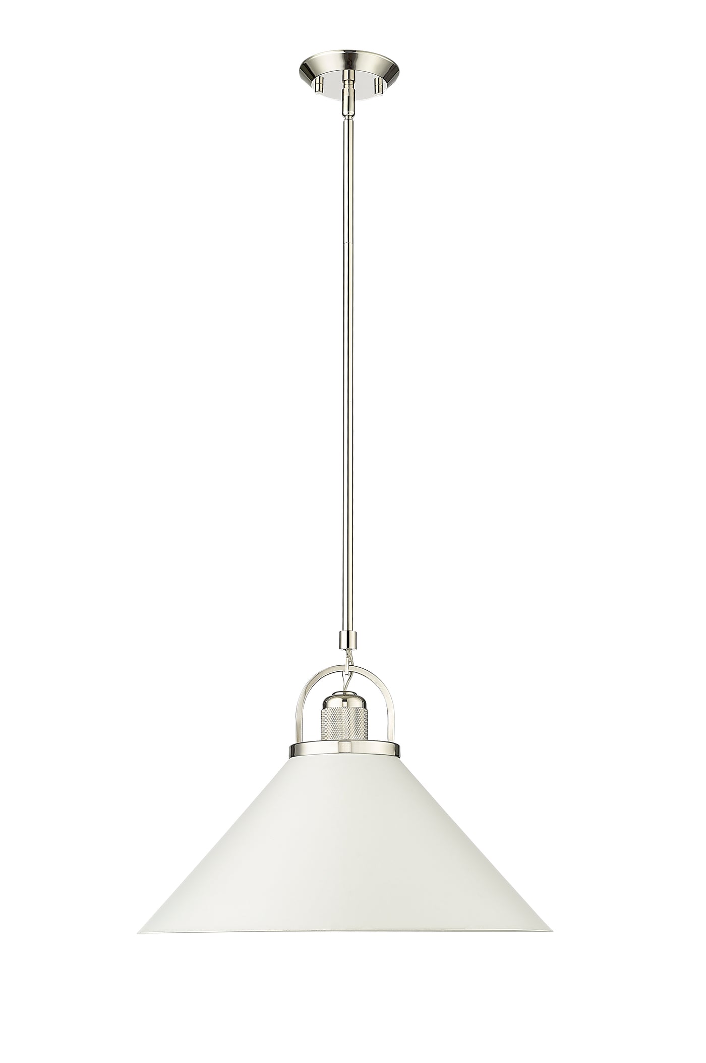 18.1'' Artistan Polished Nickel/Matte White 1 Light Pendant
