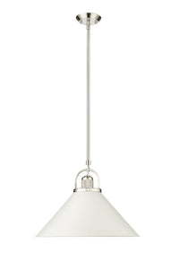 18.1'' Artistan Polished Nickel/Matte White 1 Light Pendant