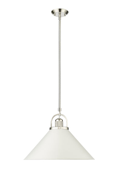 18.1'' Artistan Polished Nickel/Matte White 1 Light Pendant