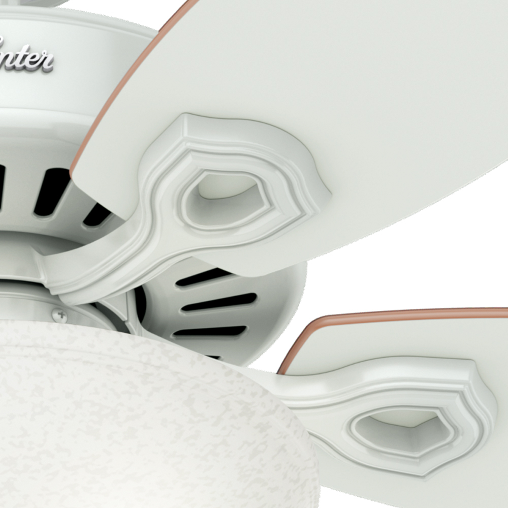 52 inch Builder White Ceiling Fan with LED Light Kit and Pull Chain