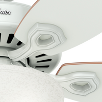 52 inch Builder White Ceiling Fan with LED Light Kit and Pull Chain