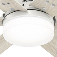 44 inch Pacer Fresh White Ceiling Fan with LED Light Kit and Handheld Remote