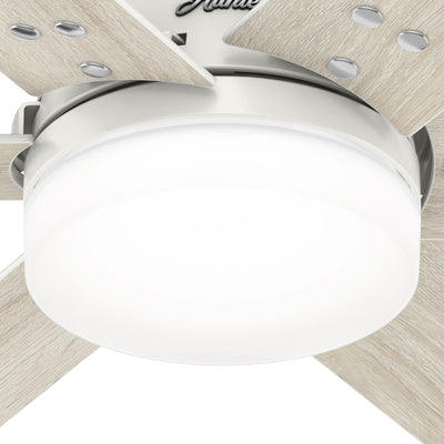 44 inch Pacer Fresh White Ceiling Fan with LED Light Kit and Handheld Remote