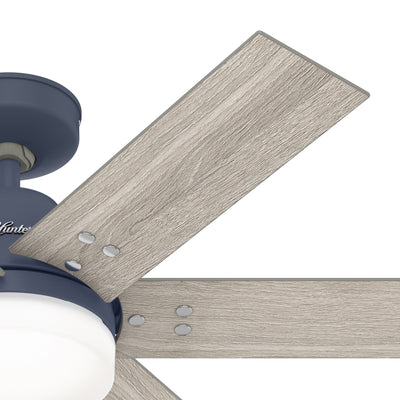 44 inch Pacer Indigo Blue Ceiling Fan with LED Light Kit and Handheld Remote