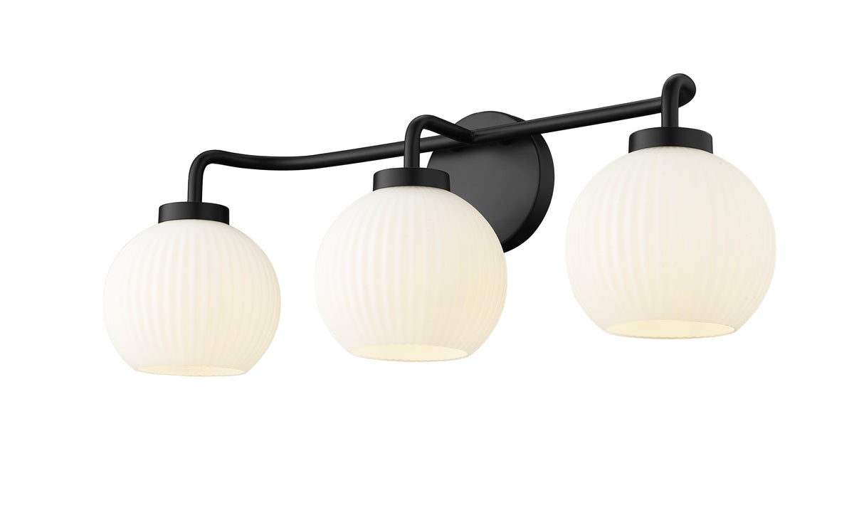 24'' Oprah Matte Black 3 Light Bath Vanity