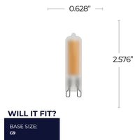 T5 4.5W Dimmable Frost Filament LED Light Bulb with G9 Base, 2700K, 400 Lumens, 4-Pack