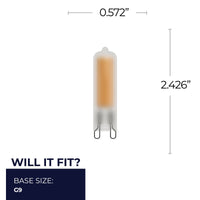 T5 3.5W Dimmable Frost Filament LED Light Bulb with G9 Base, 3000K, 300 Lumens, 4-Pack