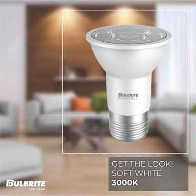 PAR16 Dimmable White Filament LED Light Bulb with E26 Base, 3000K, 500 Lumens, 4-Pack