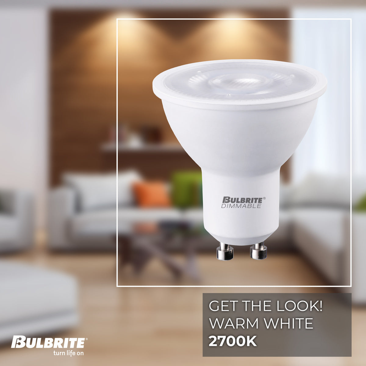 PAR16 Dimmable White Filament LED Light Bulb with GU10 Base, 2700K, 500 Lumens, 2-Pack